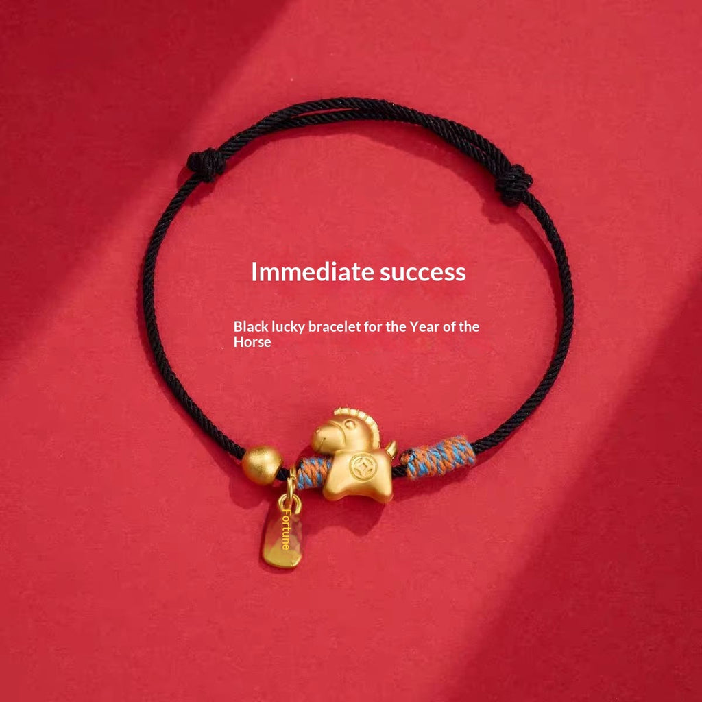 Golden Horse Feng Shui Bracelet – Abundance & Power