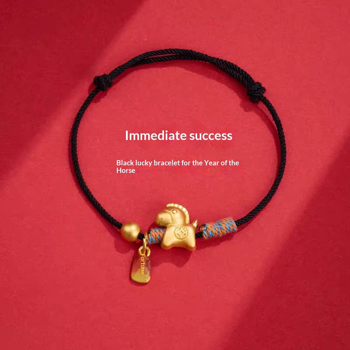 Golden Horse Feng Shui Bracelet – Abundance & Power
