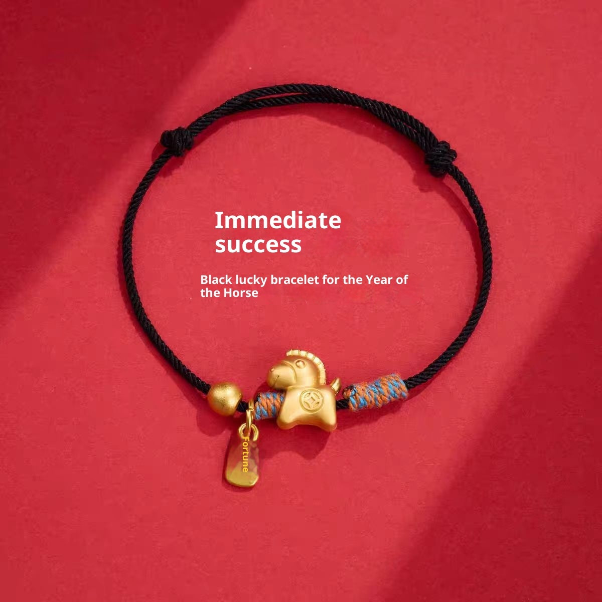 Golden Horse Feng Shui Bracelet – Abundance & Power