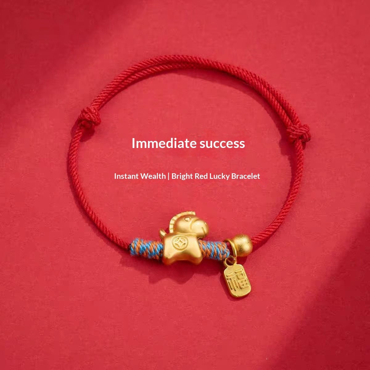 Golden Horse Feng Shui Bracelet – Abundance & Power