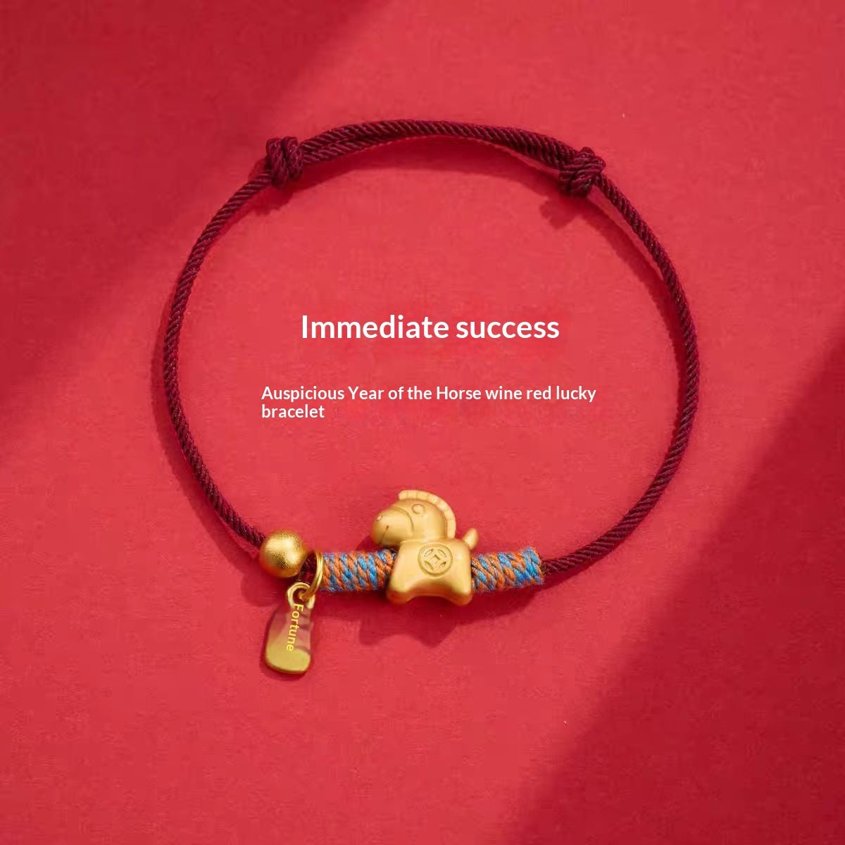 Golden Horse Feng Shui Bracelet – Abundance & Power