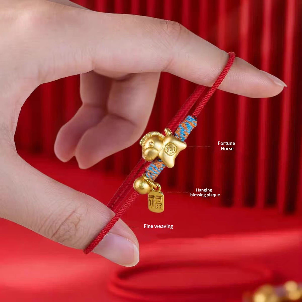 Golden Horse Feng Shui Bracelet – Abundance & Power