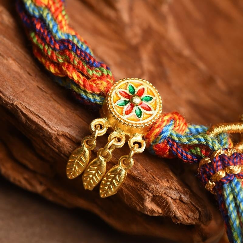 Hand-woven Cycle Tibetan Carrying Strap Bracelet