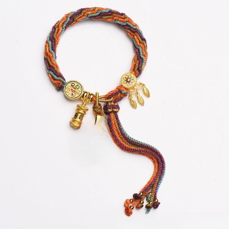 Hand-woven Cycle Tibetan Carrying Strap Bracelet
